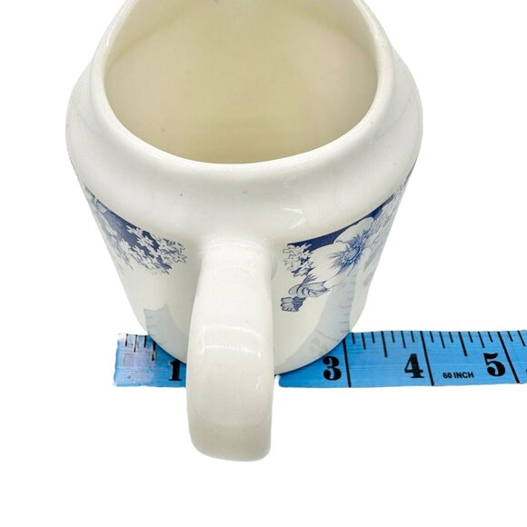 Nautica Bermuda Tablewares Creamer With Blue Floral Design Portugal Vintage - Picture 8 of 8